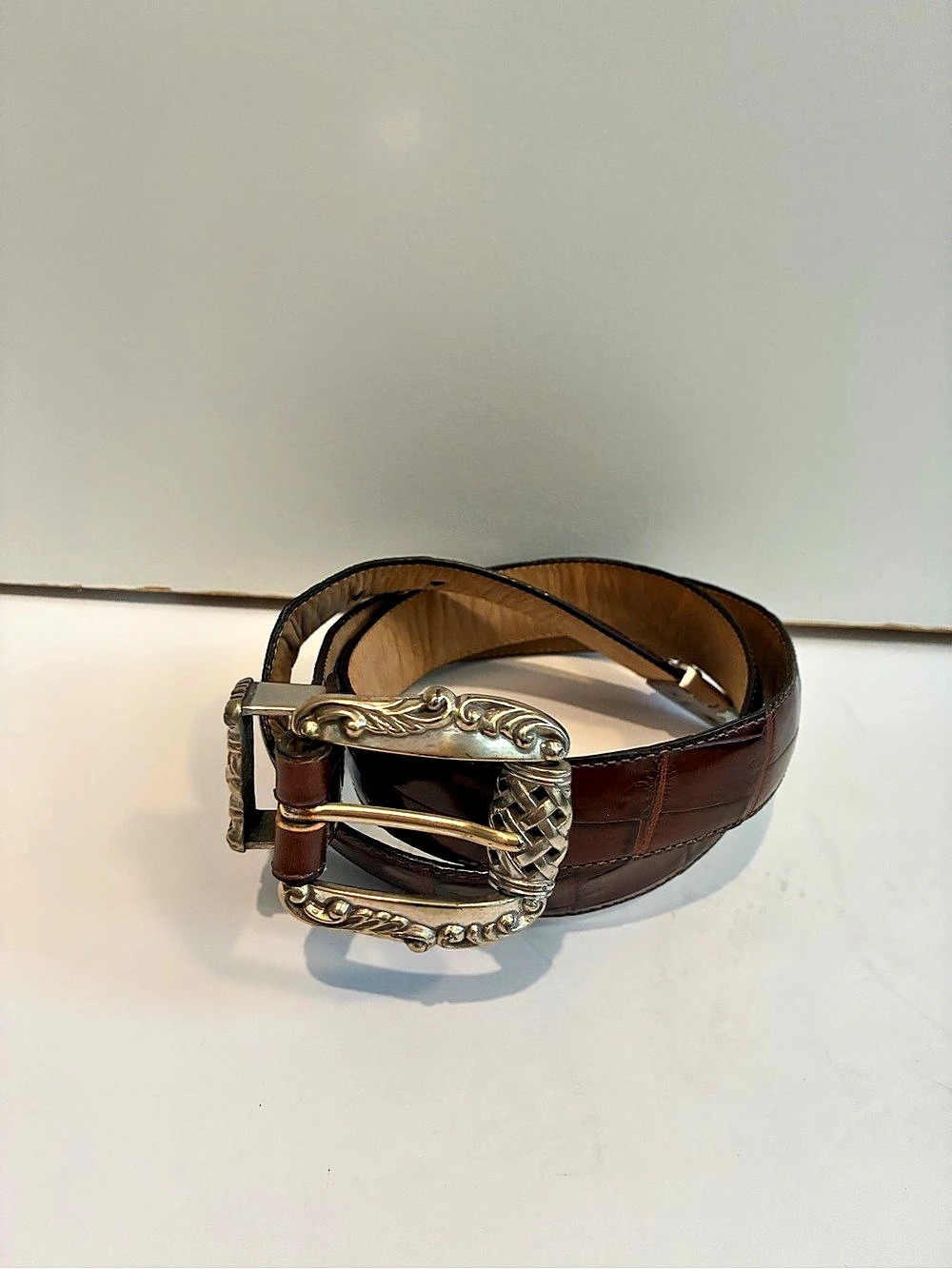 Brighton 44807 Leather Western Buckle Belt Size Large